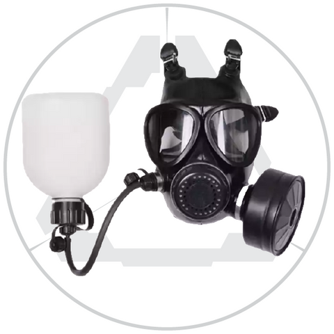 MF11 Full Face Respirator Gas Mask with Bottle and Filter