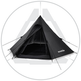 BLACKDOG Hexagon Pyramid 2-3 Person Tent
