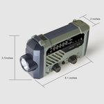 Portable Hand Crank, Radio, Lamp, Flashlight, Solar Charging, Power Bank