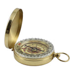 Portable Golden Brass Navigation Compass